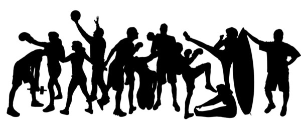 Vector silhouette of sports.
