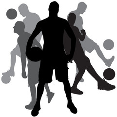 Vector silhouette of a woman.