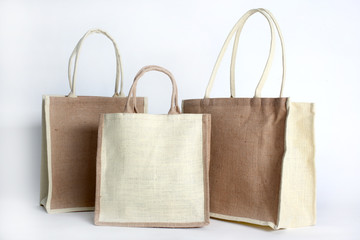 Shopping bag made out of recycled Hessian sack