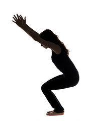 Chair Pose in Yoga, Silhouette