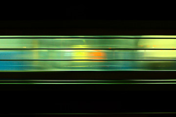 Indian train on track - light window - 61372423