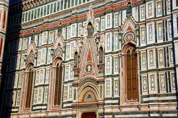 Detail of cathedral the Duomo in Florence, Italy