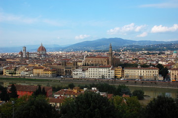 Fototapeta na wymiar Widok z placu Michała Anioła w Florencja, Włochy