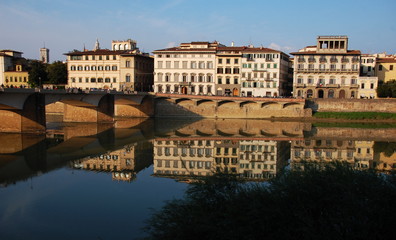 Fototapeta na wymiar Quay of Arno river, Florence, Italy.