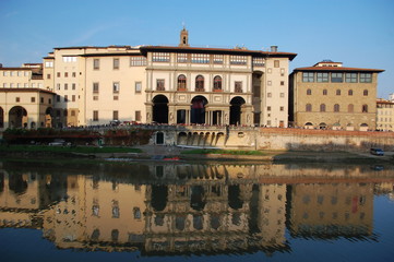 Fototapeta premium View on Uffizi Gallery, Florence, Italy