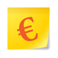 Obraz premium Note with a currency sign