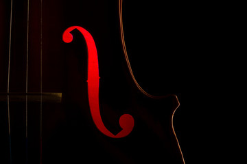 Silhouette of a violin