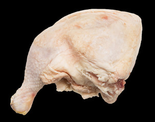 chicken legs on black background