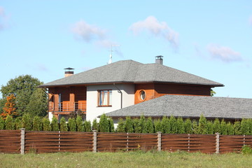Cottage in the countryside in summer