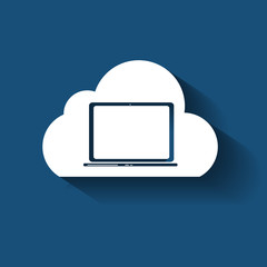 Cloud Computing Concept on Different Electronic Devices. Vector