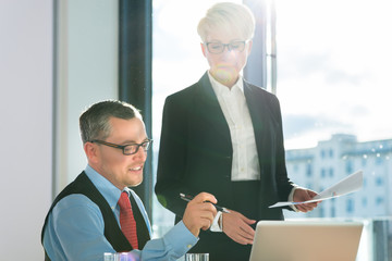 Business - meeting in office, people working with document