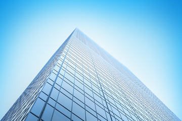 Fototapeta na wymiar Skyscraper against blue sky