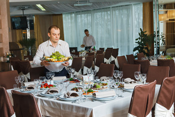 Table set for event party or wedding reception