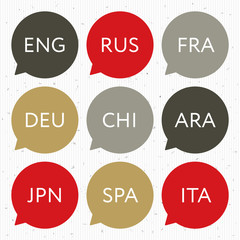 Languages icon set