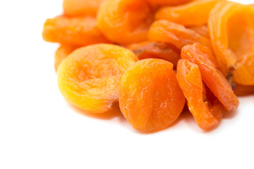 apricots on a white background