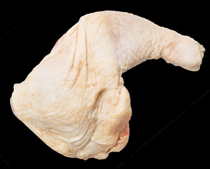 chicken legs on black background