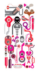 Music elements - vector illustration