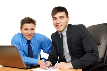 Fototapeta premium Business people in dealing with business matters