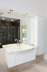 White bathroom furniture