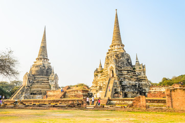 Wat Phra Si Sanphet temple at ayutthaya Thailand