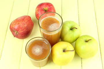 Healthy fresh juice of apples close up