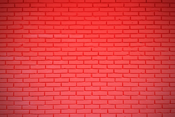 Bright red brick wall texture, background.