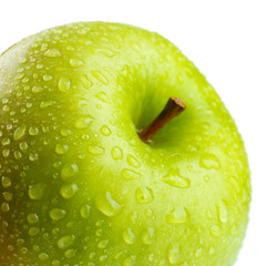 Fresh green apple, isolated on white