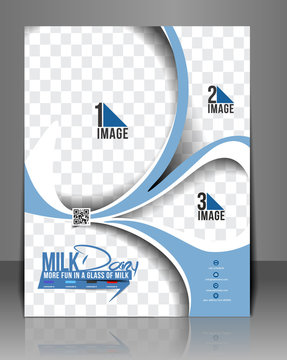 Milk Store Front Flyer Template.