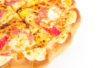 Pizza isolated white background