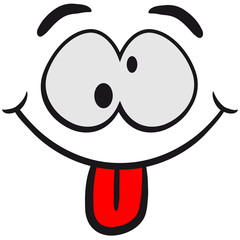 Obraz premium Lustig Frech Verrückt Comic Cartoon Gesicht