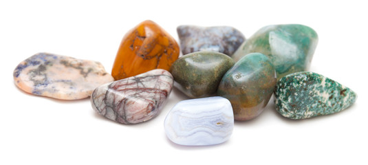 semi-precious stones isolated