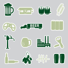 beer stickers set eps10