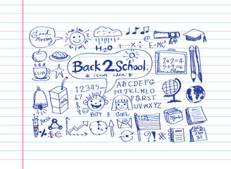 drawing school items Back to School Vector illustration