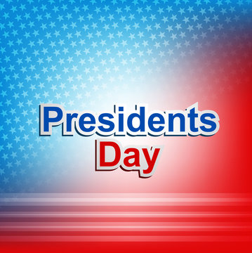 United States of America in President Day colorful background