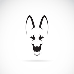 Vector image of an german shepherd face