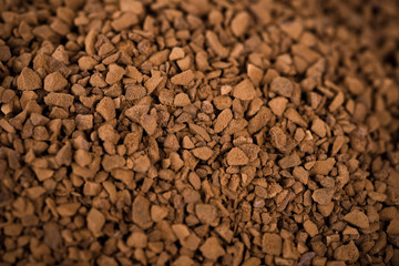 Granules of instant coffee background