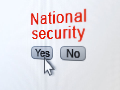 Privacy concept: National Security on digital computer screen