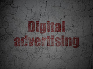 Marketing concept: Digital Advertising on grunge wall background
