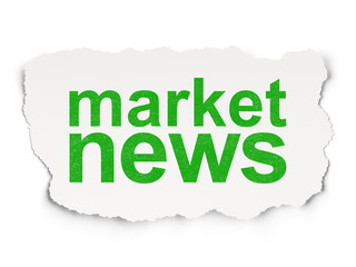 News concept: Market News on Paper background