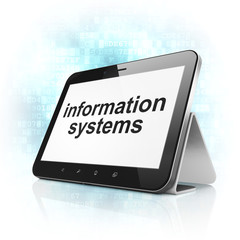 Data concept: Information Systems on tablet pc computer