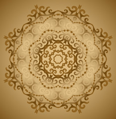 Ornamental round lace pattern