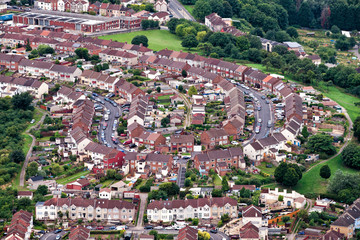 Obraz premium Aerial views of houses