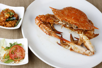 Goan Crab fry – a dish made of frying whole crabs