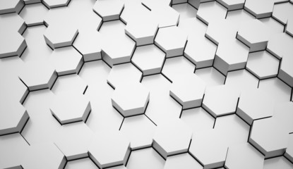 Black and white hexagonal background