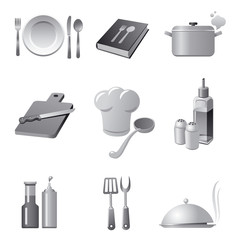 Obraz premium cooking icon set