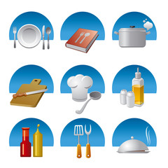 cooking icon set