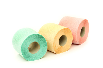 Rolls of toilet paper