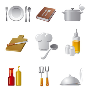 cooking icon set