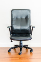 Black leather business office chair