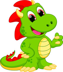 Fototapeta premium Illustration of dragon cartoon
